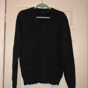 dark grey 100% wool sweater